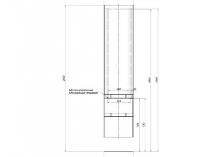 Шкаф-пенал для ванной Aquanet Виго 40 00183402 фото