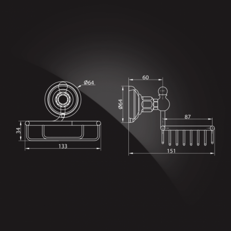 Мыльница настенная Elghansa Praktic Chrome PRK-455 фото