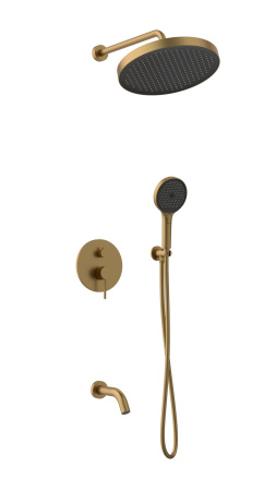 Душевая система скрытого монтажа AltroBagno Bilancia 040503BG матовое золото фото