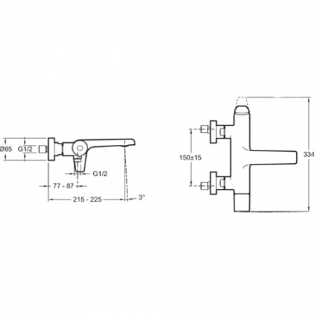 Смеситель для ванны с душем Jacob Delafon Avid E97369-CP фото