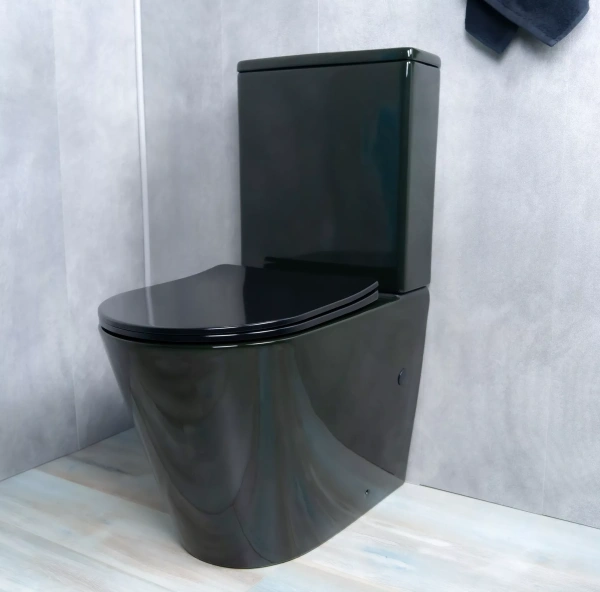 Унитаз напольный с бачком Gid Tr2179BL черный глянец фото