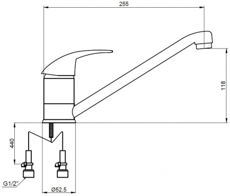 Смеситель для кухни Kaiser Magistro 14233-20 серый мрамор фото