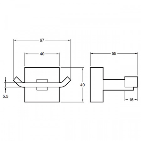 Крючок для ванной двойной Jacob Delafon Mecanique E77867-CP фото