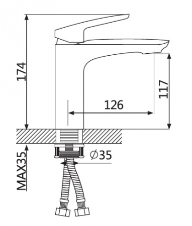 Смеситель для раковины Oute T105 T10501 фото