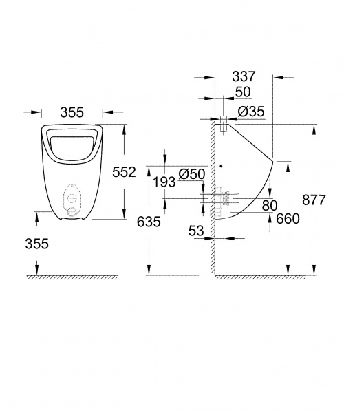 Писсуар Grohe Bau Ceramic 39439000 фото