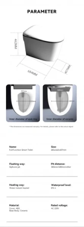 Умный электронный унитаз с функцией биде Santiline SL-5036 фото