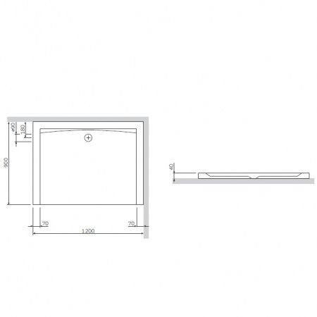 Поддон для душа Am.Pm Inspire S W51T-GSSO-12090W 120х90 фото