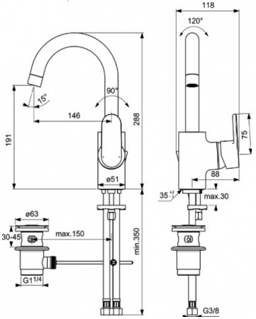 Смеситель для раковины Ideal Standard Vito B0410AA фото