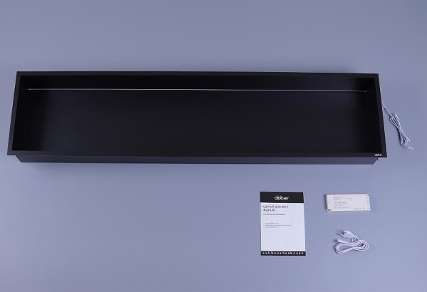 Скрытая настенная ниша из нержавеющей стали с LED подсветкой Abber Nischen AN3006MB черная матовая фото