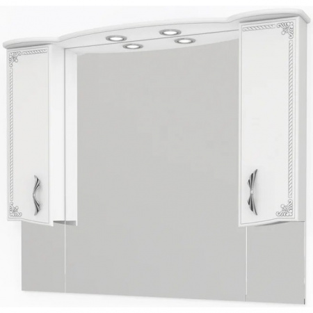 Зеркало-шкаф Kaksa Классик-Д 004080 120 см серебро фото