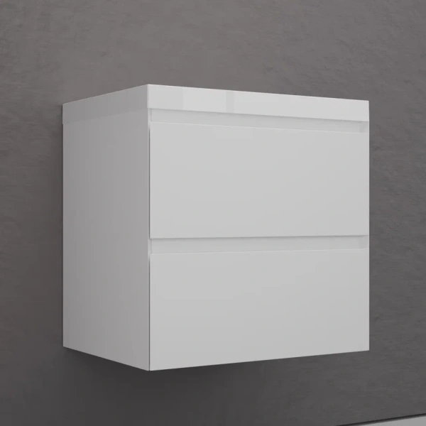 Тумба подвесная под раковину Style Line Манхэттен 60 ЛС-00002365 белая матовая фото