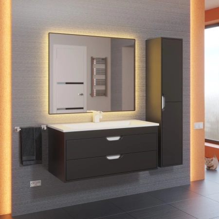 Тумба под раковину Uperwood Modul 100 2930205155 черная фото