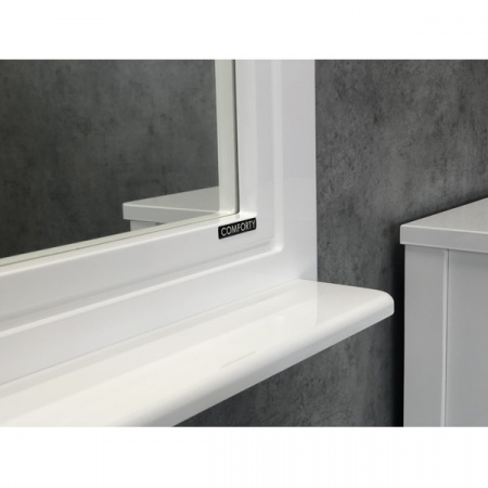 Зеркало Comforty Павия-100 белый глянец фото