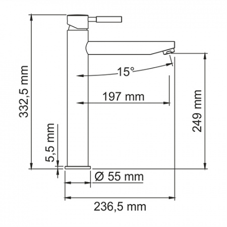 Высокий смеситель для раковины WasserKRAFT Main 4103H фото