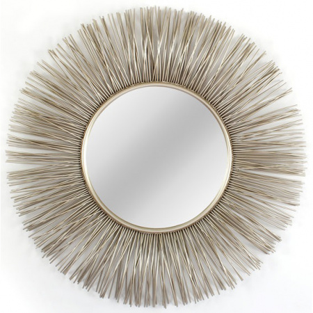 Зеркало в металлической раме солнце Art-zerkalo Sirius MH2159NL 90х90 фото