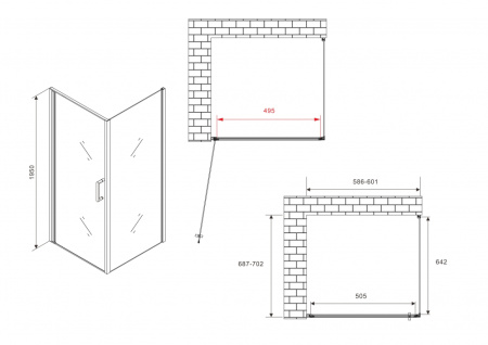Душевой уголок ABBER Sonnenstrand AG04060M-S70M 60x70 фото