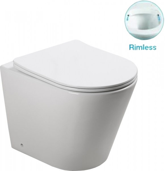 Комплект унитаз приставной с бачком скрытого монтажа SantiLine SL-5020+SL-02 фото