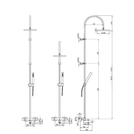 Душевая система Paini Cox 78CR687TH1KM Хром фото