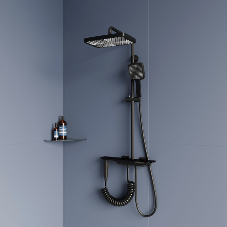 Душевая система с дисплеем RGW Shower Panels SP-35 51140135-04 черная фото
