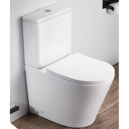 Унитаз напольный безободковый CeramaLux N NS2179 с сиденьем фото