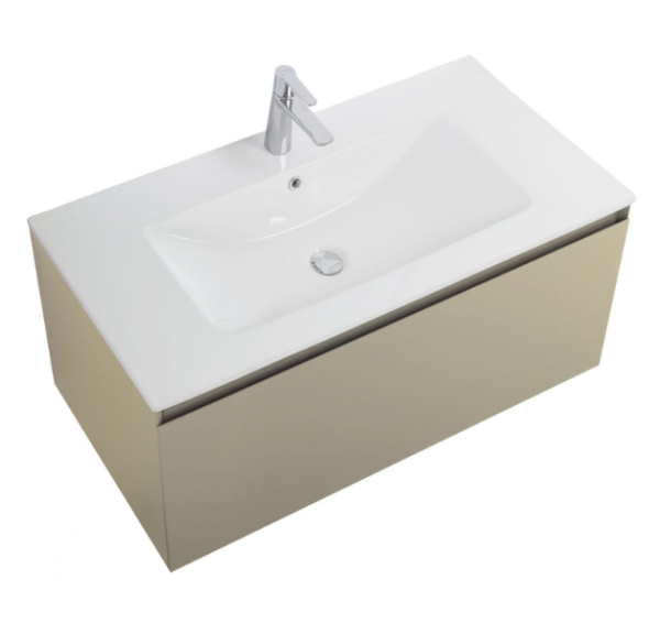 Тумба под раковину Art&Max Latina AM-Latina-1000-1C-SO-BGM серо-бежева матовая фото