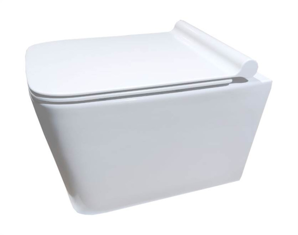 Унитаз подвесной безободковый Cerutti SPA Maiella Aria CT9164 с сиденьем, белый матовый фото