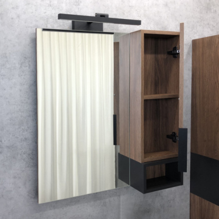 Зеркало-шкаф Comforty Штутгарт-75 дуб тёмно-коричневый фото