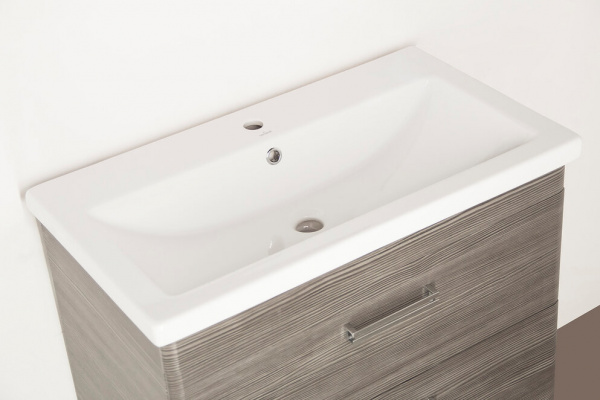 Тумба под раковину Style Line Лотос 80, шелк зебрано, Plus фото