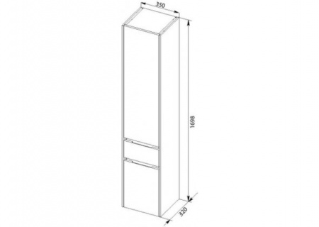 Шкаф-пенал Aquanet Латина 35 00179606 фото