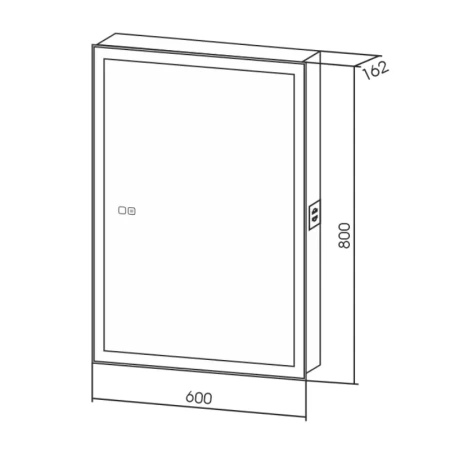 Зеркальный шкаф с подсветкой и подогревом Aquame AQM9202 60x80 фото