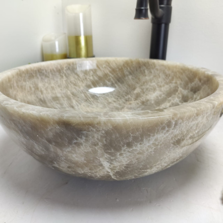 Накладная раковина из оникса Bowl Grey Small BO-00581 (1.9см) (40*40*15см) фото