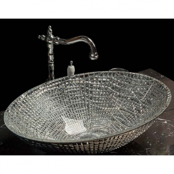 Хрустальная накладная раковина Boheme 815 фото