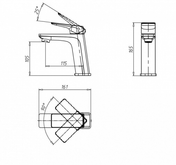 Смеситель для раковины Bravat Frey F1368401CP-ENG фото