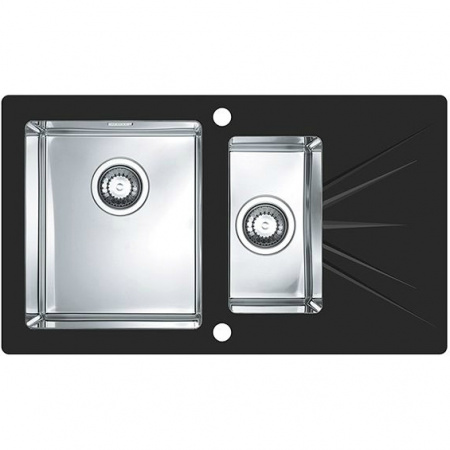 Мойка для кухни Alveus Karat 20 черный 860X500 левая фото