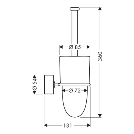 Ершик для унитаза подвесной Axor Uno² 41535000 фото