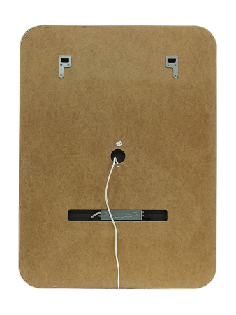 Зеркало с подсветкой и функцией антизапотевания Art&Max Genova AM-Gen-600-800-DS-F-H 60x80 черное матовое фото