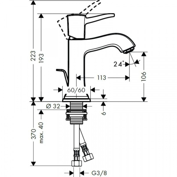 Смеситель для раковины Hansgrohe Metropol Classic 31300090 фото