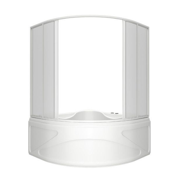 Шторка для ванны раздвижная Bas Риола пластик (6 ств.) фото