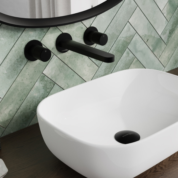 Настенный смеситель для раковины WasserKRAFT Fulda 5245 черный матовый фото
