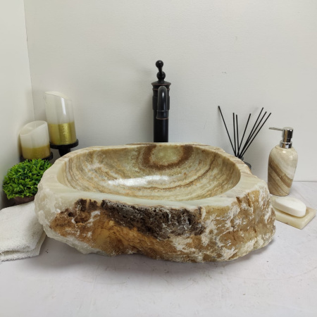 Накладная раковина из оникса Erozy Green EO-00764 (51*38*15) фото