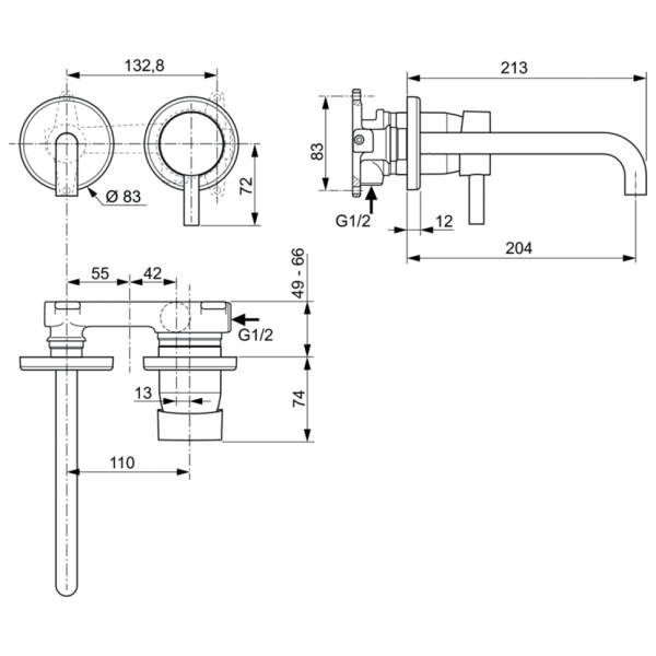 Смеситель для раковины Ideal Standard CERALINE A6938AA фото
