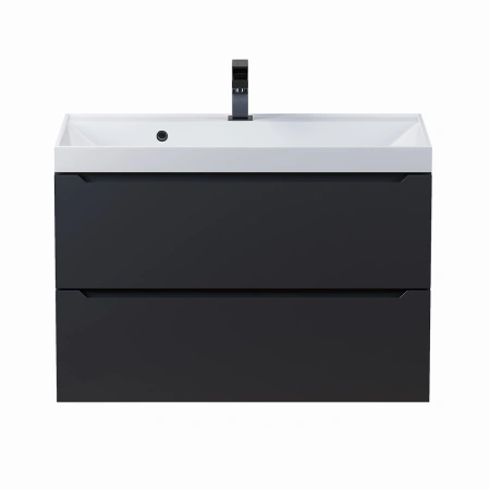 Тумба под раковину Uperwood Tanos 80 291020232 черная матовая фото