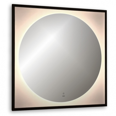 Зеркало с подсветкой, бесконтактный выключатель Abber See AG6117SCRB 80x80 фото