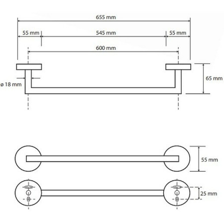Полотенцедержатель Bemeta Amber 155204042 60 см медное золото фото
