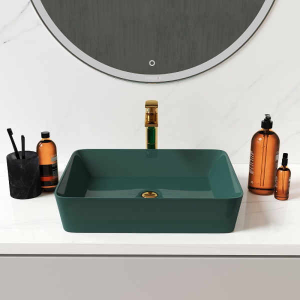 Раковина-чаша Grossman 48 GR-3016OLM Светло-зеленая матовая фото