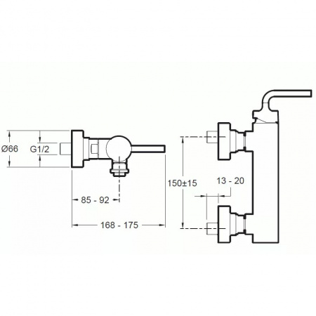 Смеситель для душа Jacob Delafon Purist E14590-4A-CP фото
