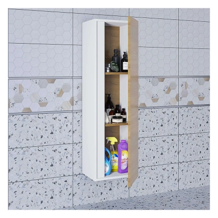 Шкаф-пенал Uperwood Barsa 293020529 белый/дуб сонома фото