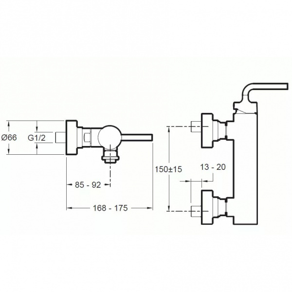 Смеситель для душа Jacob Delafon Purist E14590-4A-CP фото
