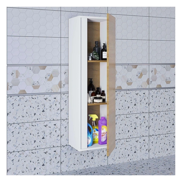 Шкаф-пенал Uperwood Barsa 293020529 белый/дуб сонома фото