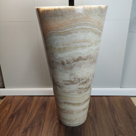 Раковина напольная из оникса Yellow ON-01346 (45*45*90) фото